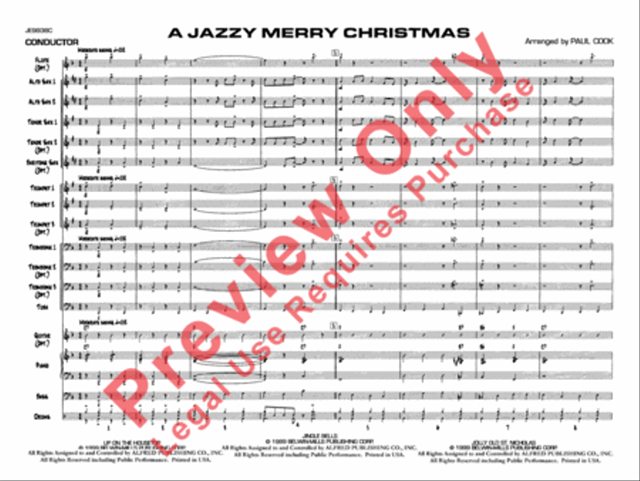 Jazzy Merry Christmas Jazz Ensemble scores gallery preview page 4