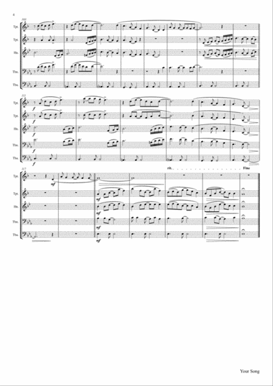 Your Song Horn scores gallery preview page 5