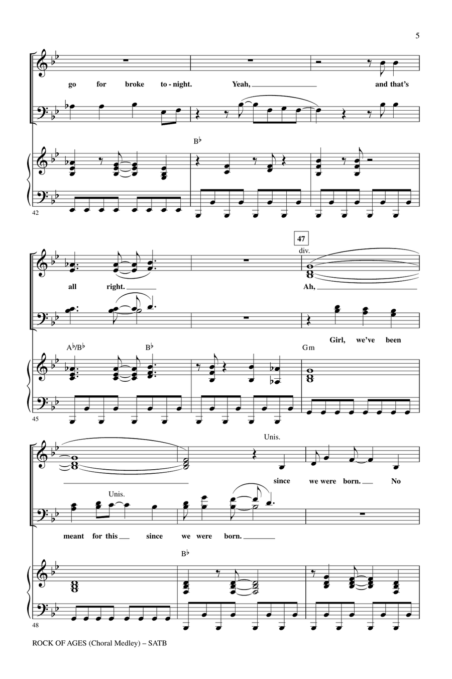 Rock Of Ages (Choral Medley) 4-Part scores gallery preview page 4