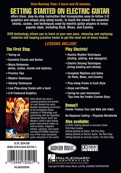 Fender Presents Getting Started on Electric Guitar (DVD)