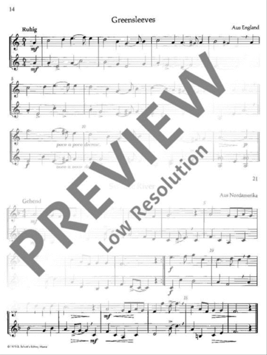 International Folksongs Bass Clarinet scores gallery preview page 15