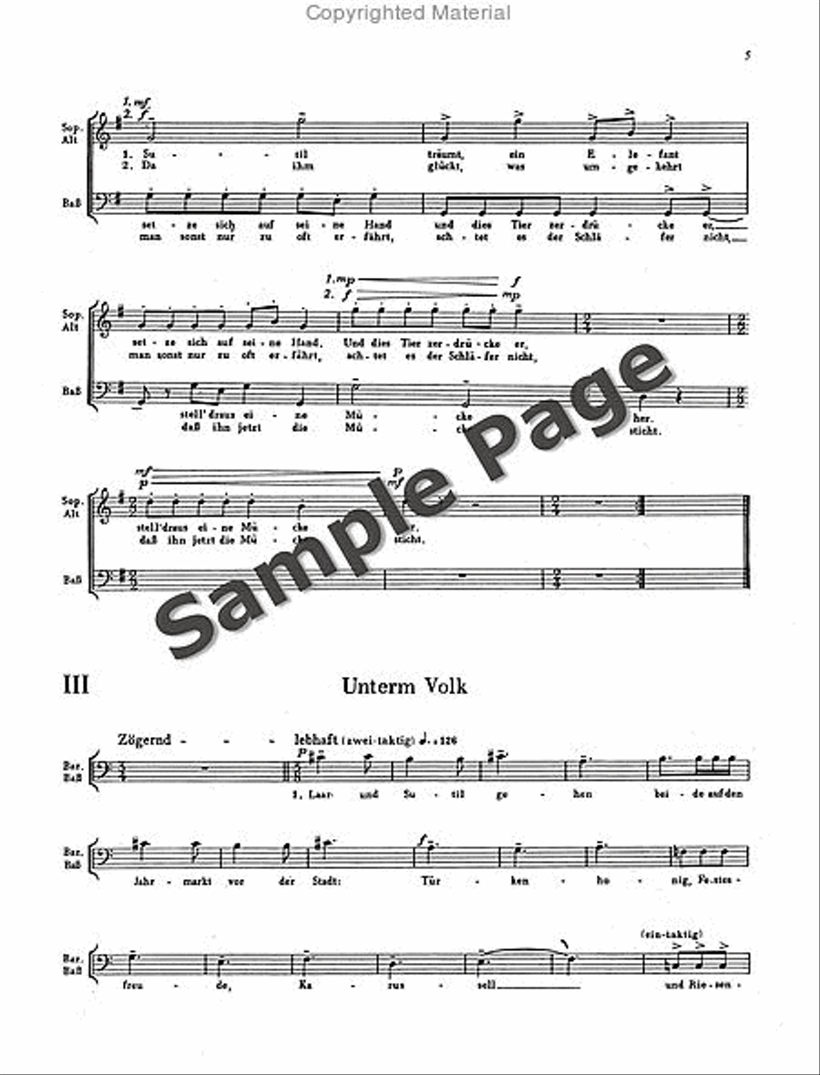 Wyttenbach J Sutil+laar Scherzlieder Mixed Choir scores gallery preview page 6