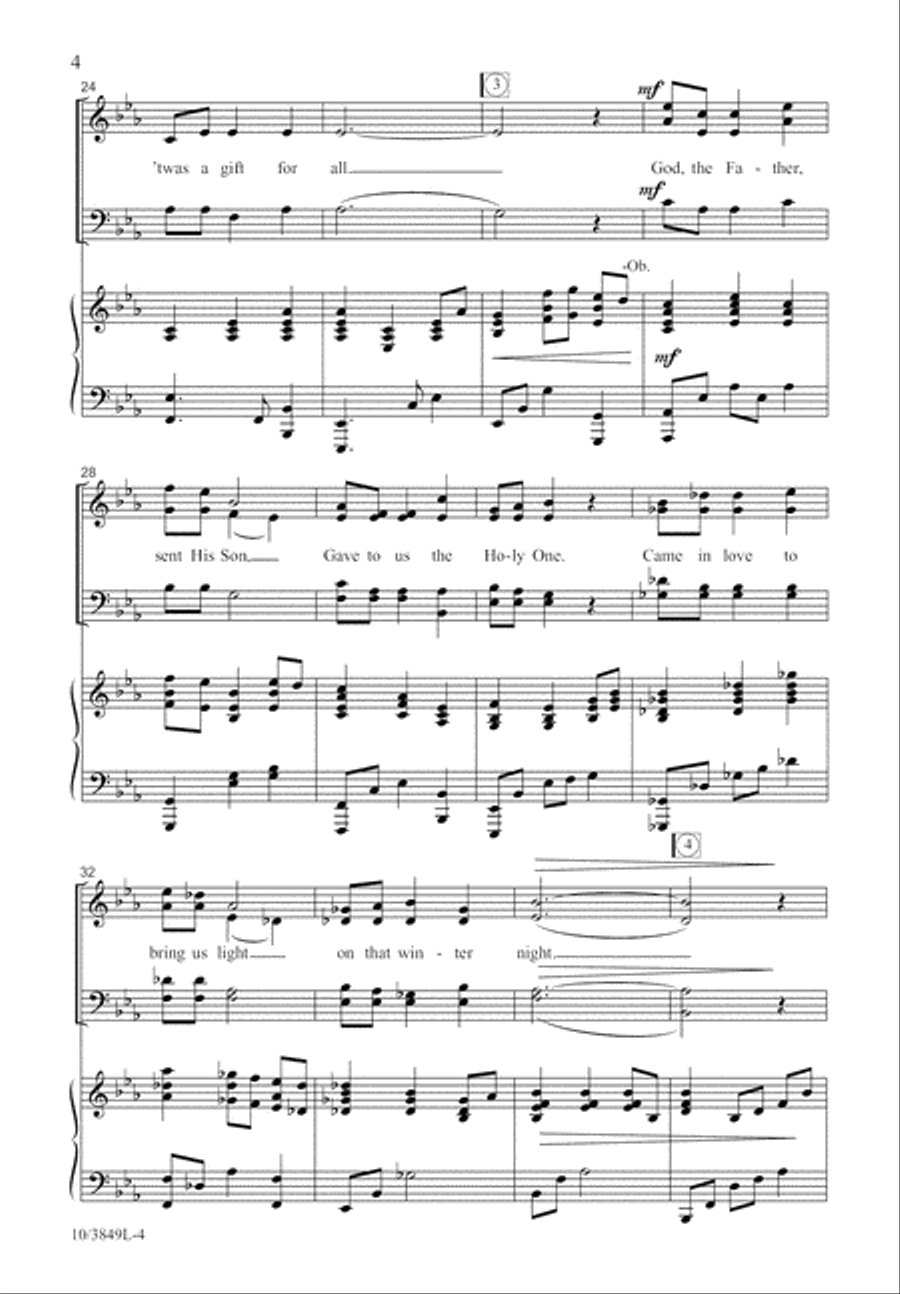 Christmas Gift Christmas Gift 4-Part scores gallery preview page 5