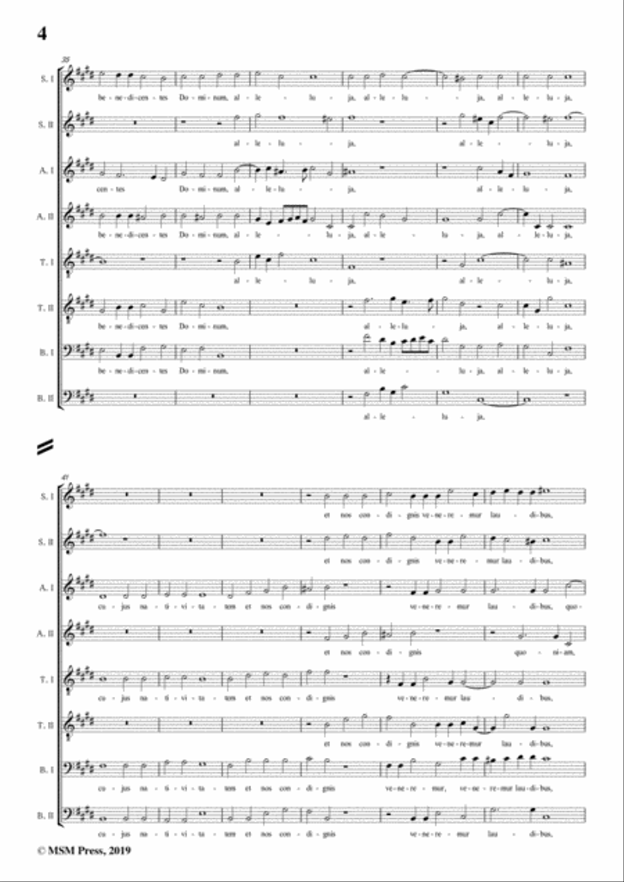 Gabrieli,Giovanni-Iubilemus singuli,in E Major,for A cappella 4-Part scores gallery preview page 6