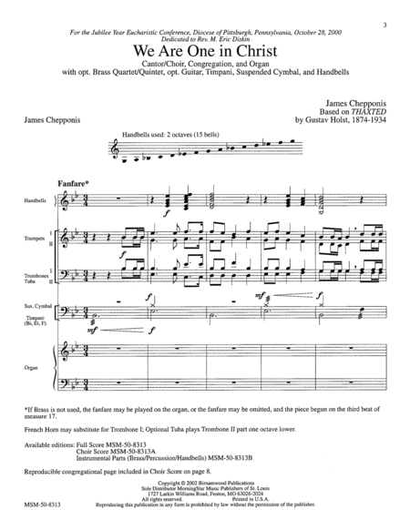 We Are One in Christ (Downloadable Full Score)