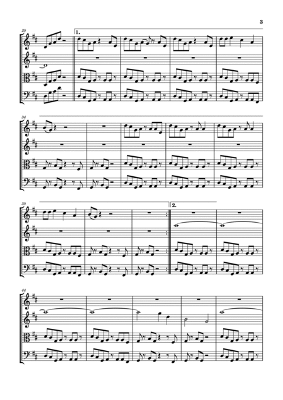 Cars String Quartet scores gallery preview page 4