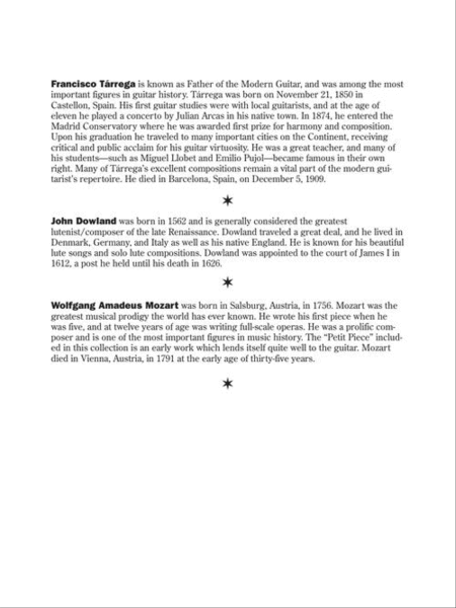 50 Easy Classical Guitar Solos Acoustic Guitar scores gallery preview page 6