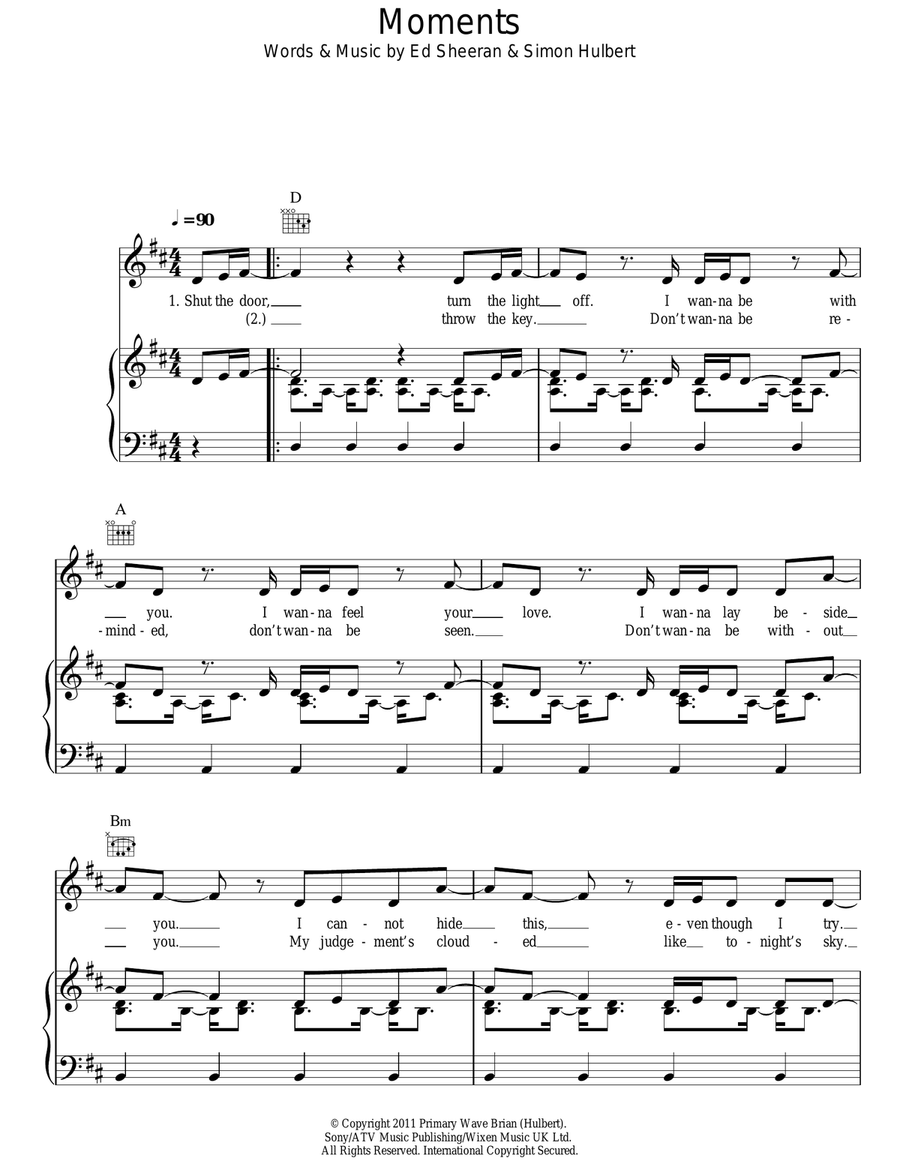 Moments Moments Acoustic Guitar scores gallery preview page 1