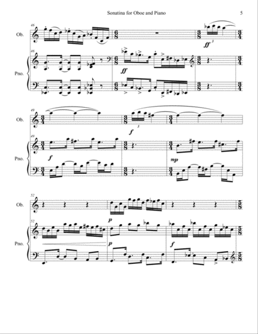 Sonatina for Oboe & Piano