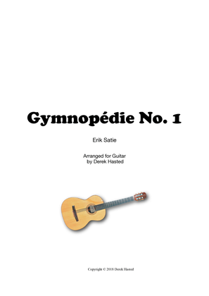 Book cover for Gymnopedie No 1 for Classical Guitar - easy arrangement