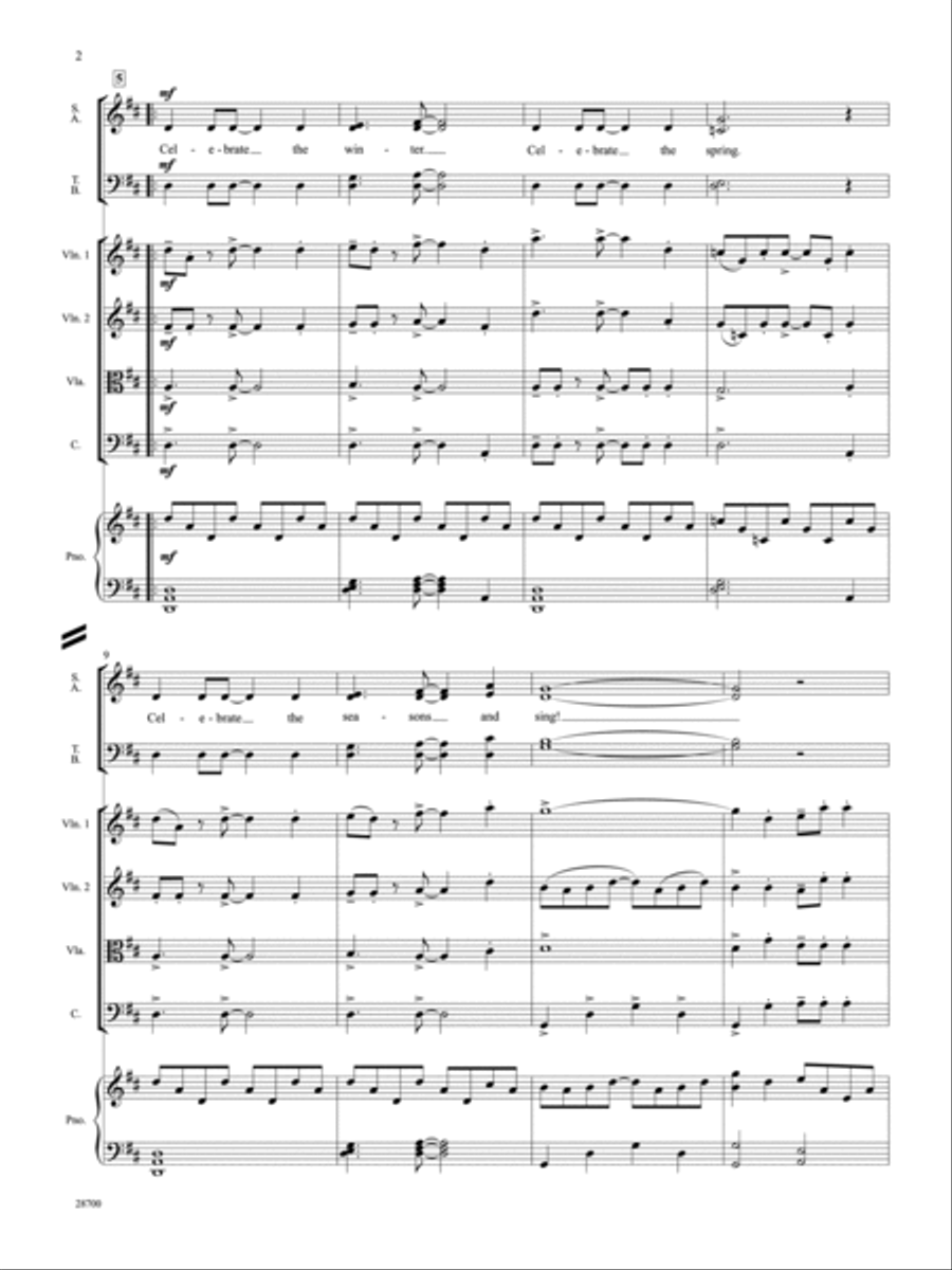 Celebrate the Seasons Celebrate the Seasons Choir scores gallery preview page 3