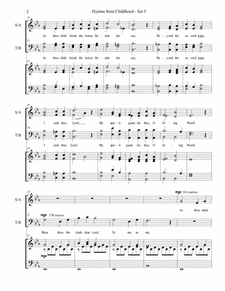 Hymns from Childhood - Set 5 (SATB) image number null