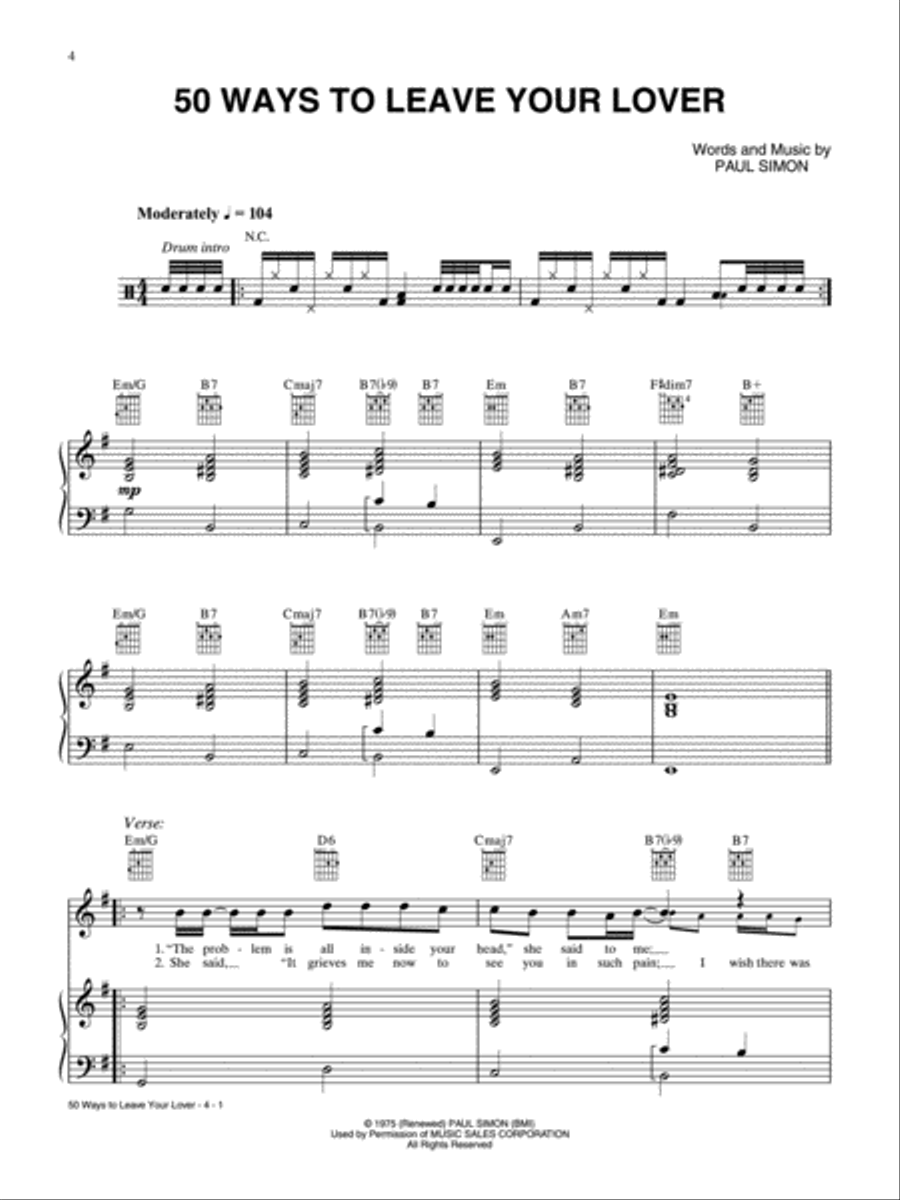Best Top 40 Songs, '70s to '90s Piano, Vocal, Guitar scores gallery preview page 4