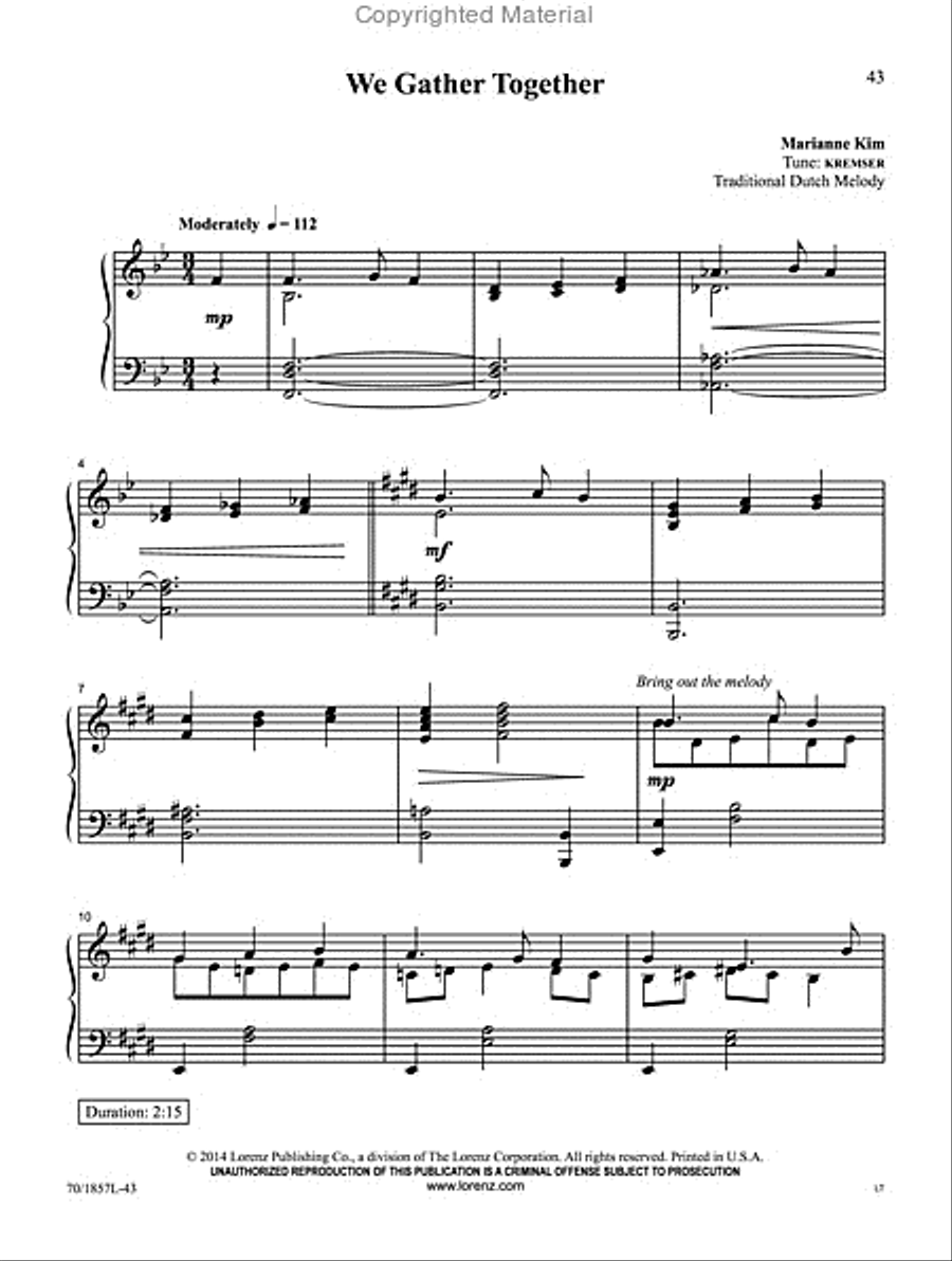 I Need Thee Every Hour Piano Solo scores gallery preview page 6