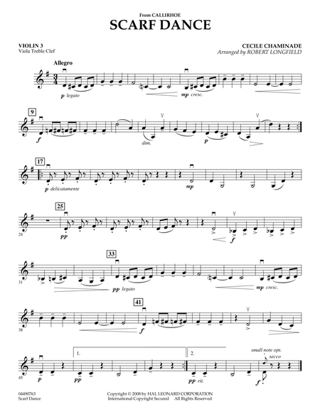 Scarf Dance (from "Callirhoe") - Violin 3 (Viola Treble Clef)