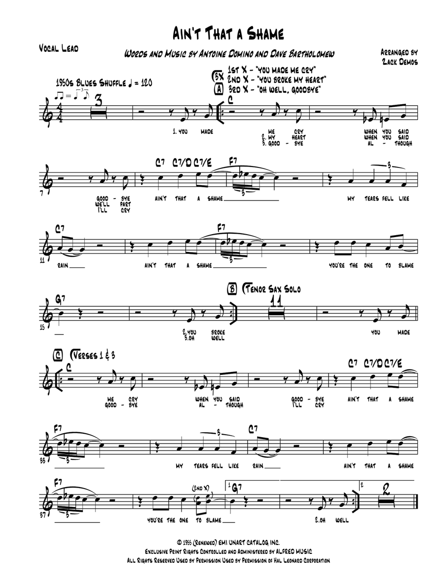 Ain't That A Shame Large Ensemble scores gallery preview page 2