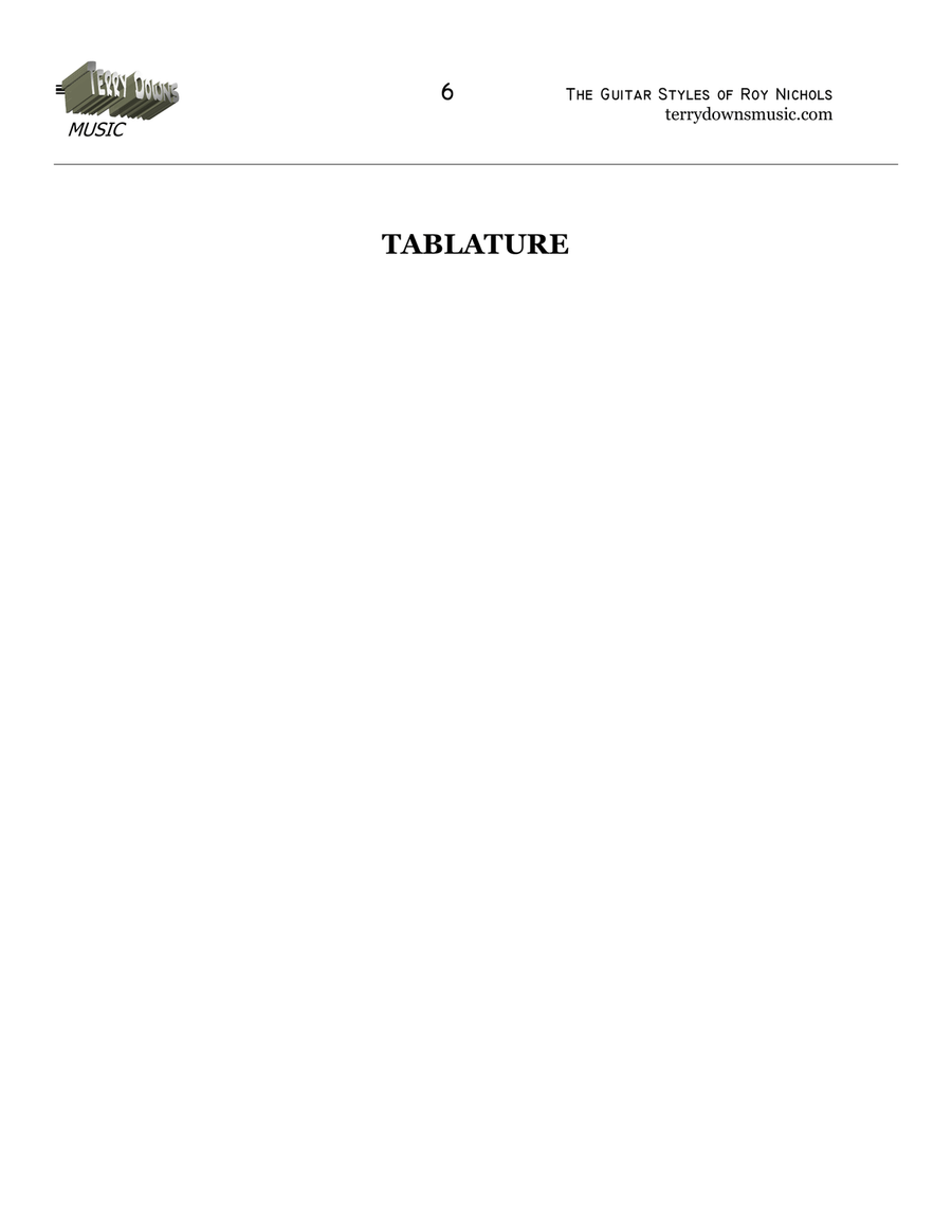 The Guitar Styles of Roy Nichols - Music Score and Tablature Electric Guitar scores gallery preview page 6