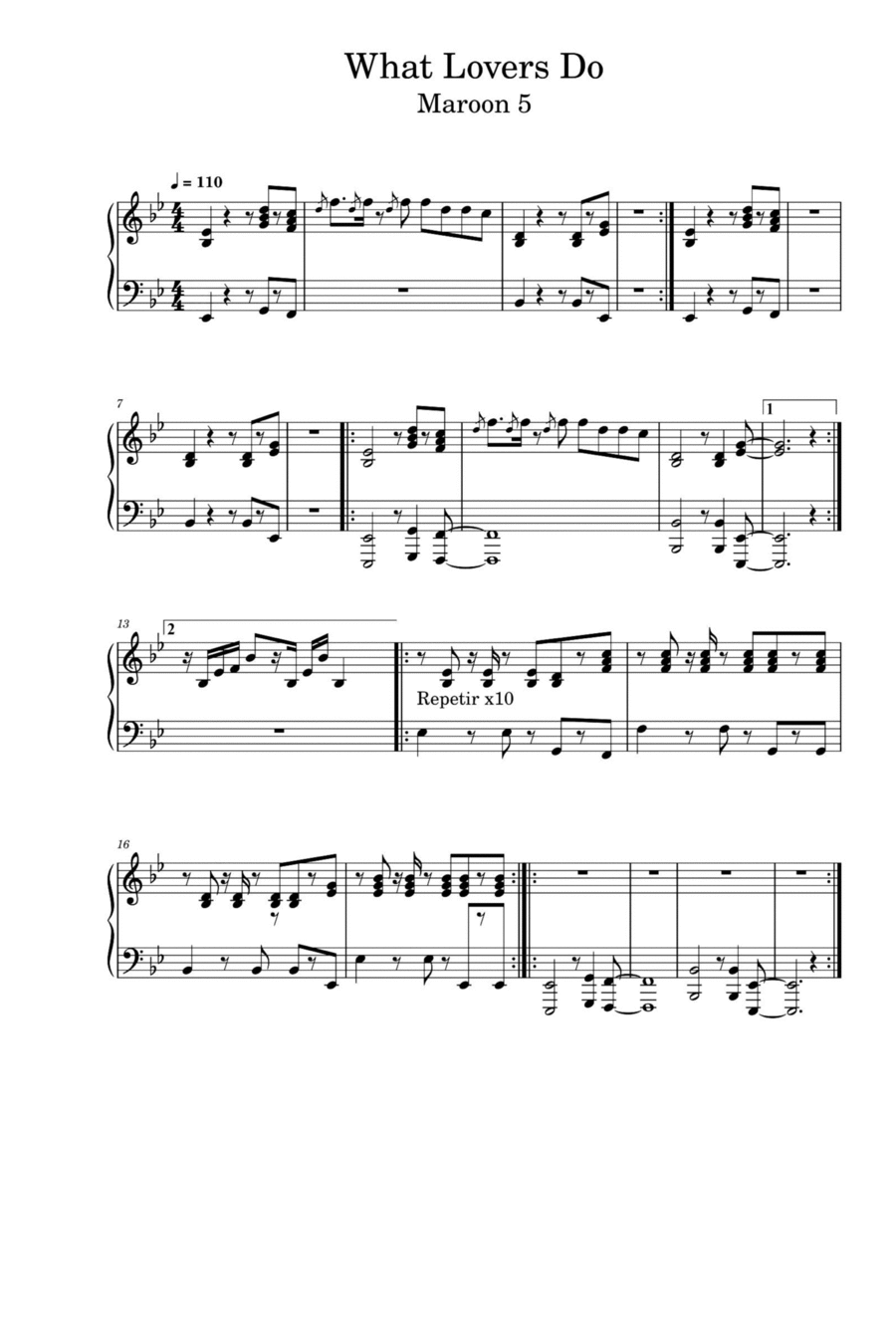 What Lovers Do What Lovers Do Piano Solo scores gallery preview page 1