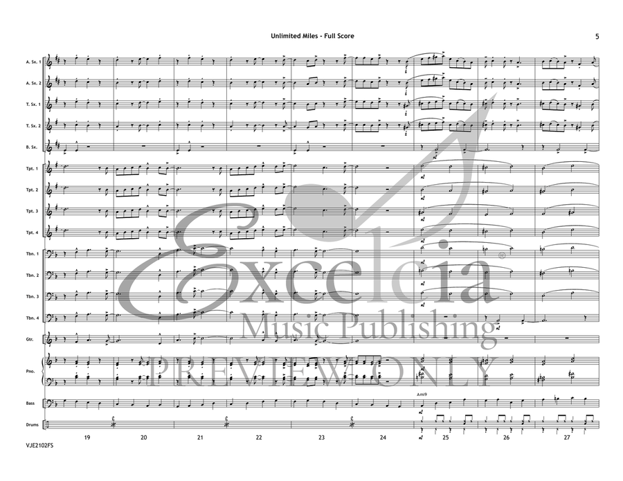 Unlimited Miles Jazz Ensemble scores gallery preview page 6