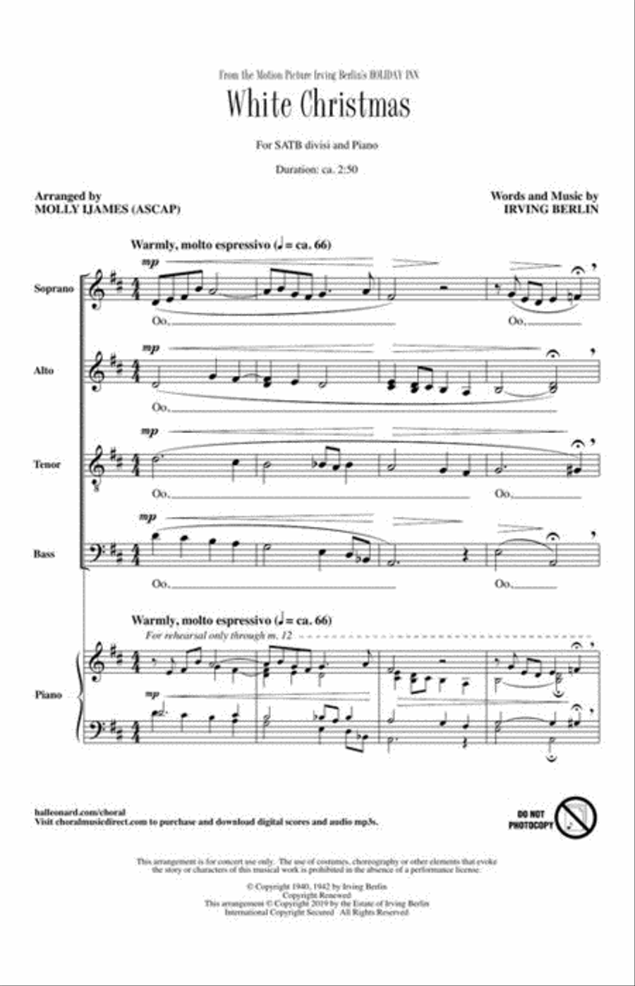 White Christmas Divisi scores gallery preview page 3