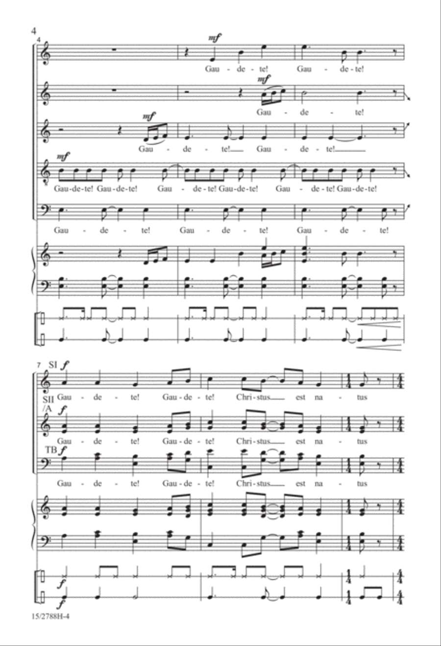 Gaudete! SSATB scores gallery preview page 5