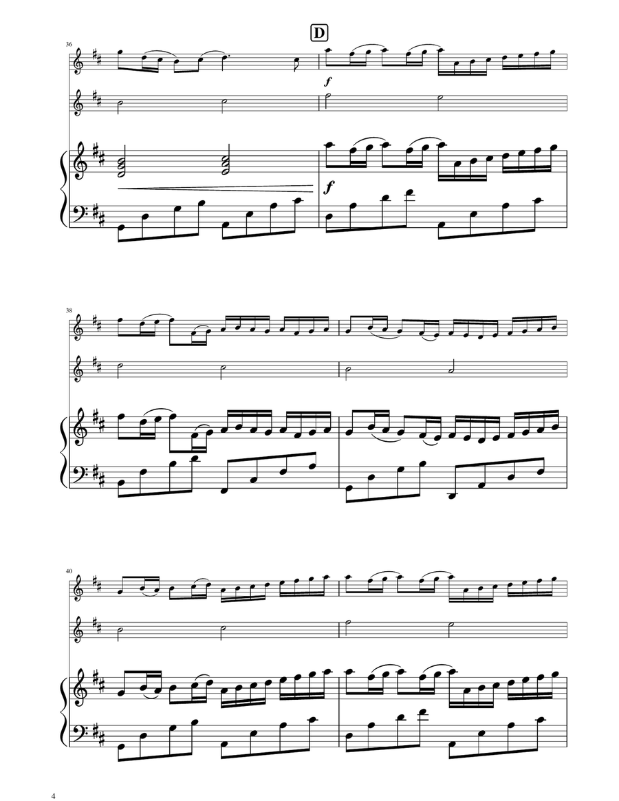 Canon in D - Violin Duet String Duet scores gallery preview page 4