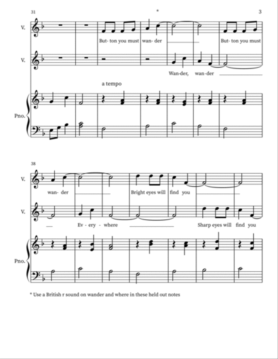 Button You Must Wander Voice scores gallery preview page 3