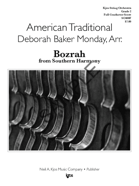 Bozrah, From Southern Harmony - Score