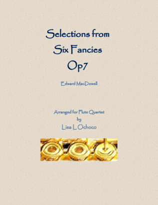 Book cover for Selections from Six Fancies for Flute Quartet