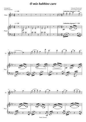 O mio babbino caro - for Flute and Piano accompaniment - orchestral play along