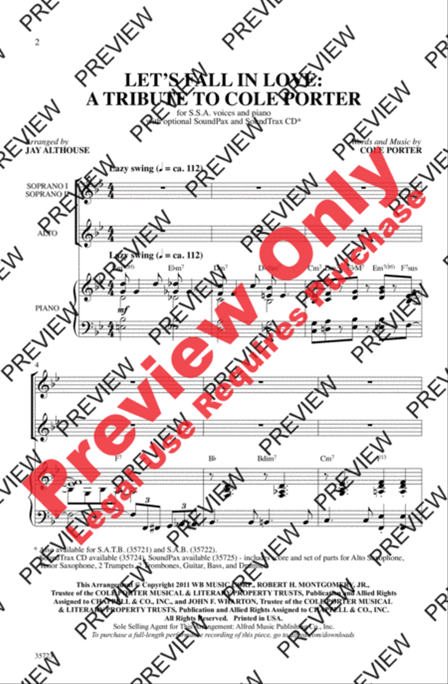 Let's Fall in Love Women's Choir scores gallery preview page 2