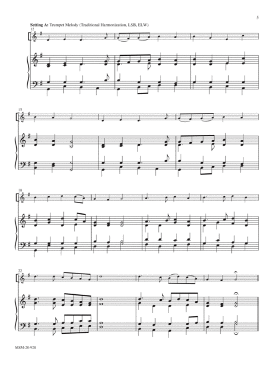 Cwm Rhondda Trumpet scores gallery preview page 2