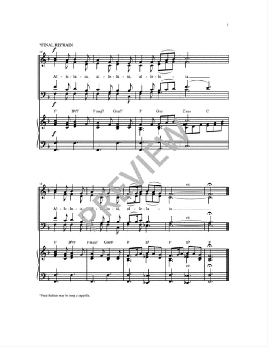 Christmas Gospel Acclamations on Gesù Bambino 4-Part scores gallery preview page 2