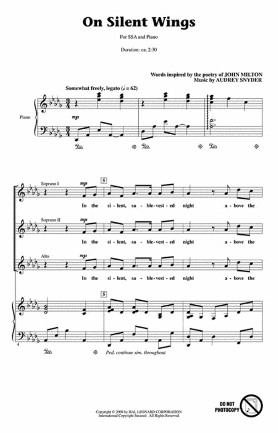 On Silent Wings SSA scores gallery preview page 2