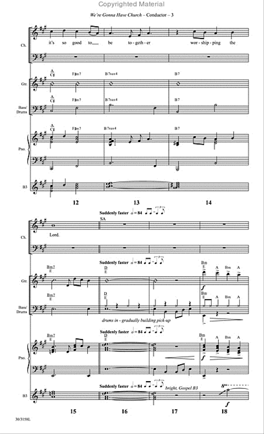We're Gonna Have Church - Rhythm Score and Parts Choir scores gallery preview page 4