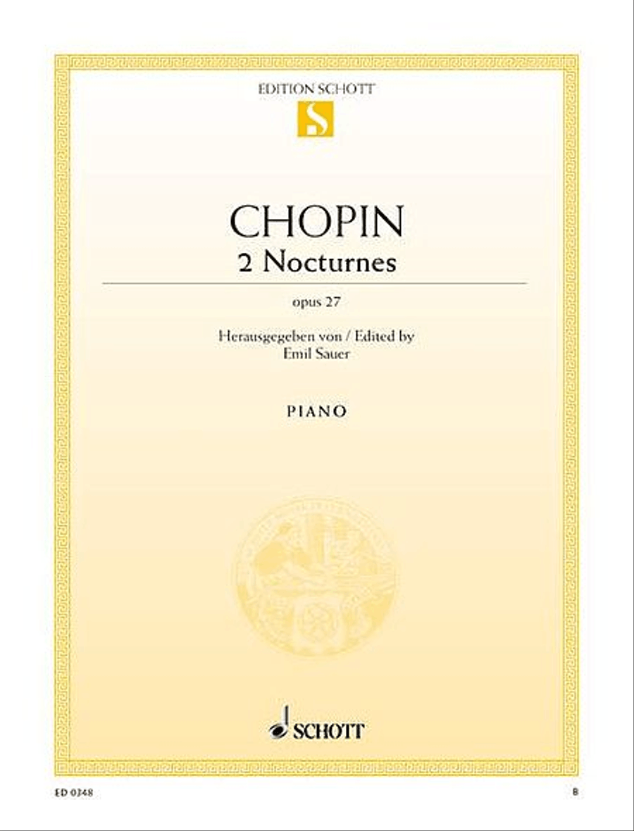 2 Nocturnes in C-sharp Minor and D-flat Major, Op. 27 Piano Solo scores gallery preview page 1
