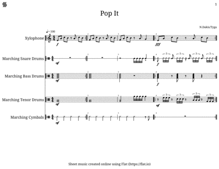 Pop It (Drumline/Front Ensemble) image number null