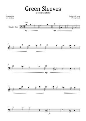 "Green Sleeves" - Beautiful easy version for DOUBLE BASS SOLO.
