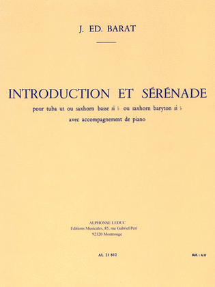 Book cover for Introduction Et Serenade (tuba & Piano)