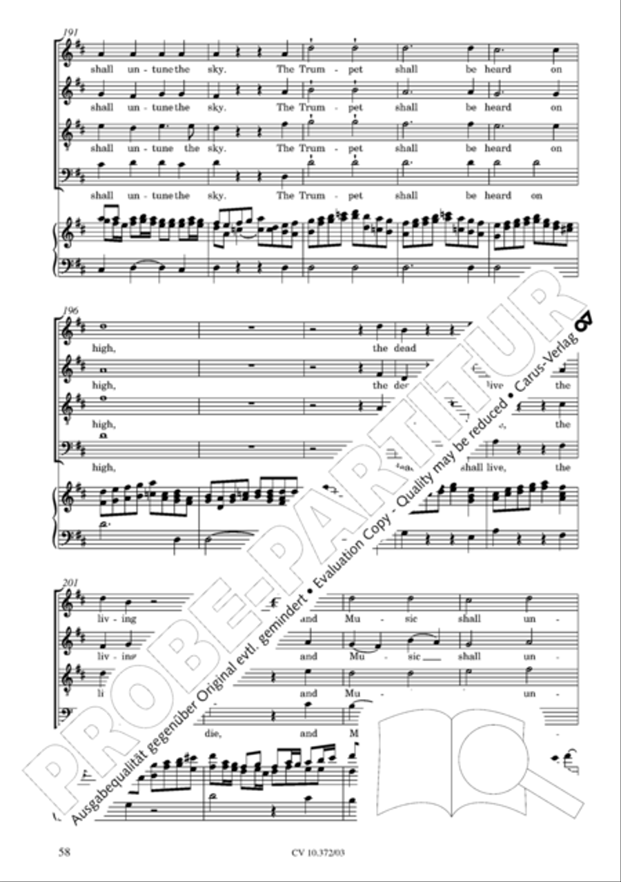 Ode for St. Cecilias Day 4-Part scores gallery preview page 59