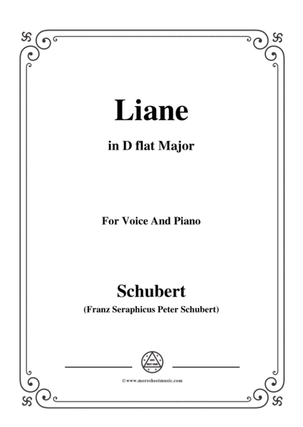 Schubert-Liane,in D flat Major,for Voice&Piano image number null