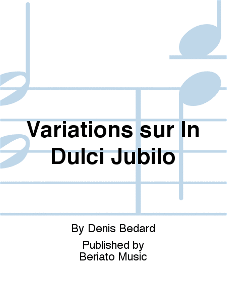 Variations sur In Dulci Jubilo Organ scores gallery preview page 1