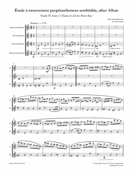 Étude After Alkan (Score and Parts)