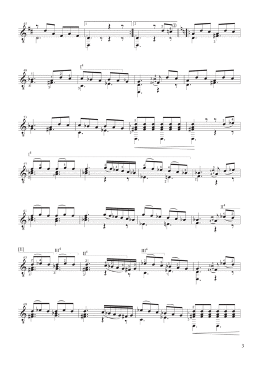 Sonata in D (Mateo Albéniz) Acoustic Guitar scores gallery preview page 3