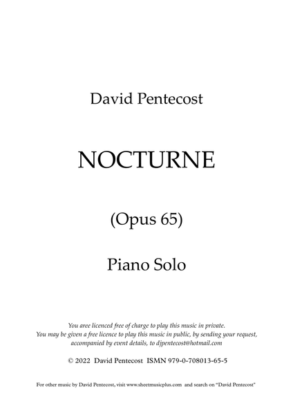 Nocturne, Op.65 image number null