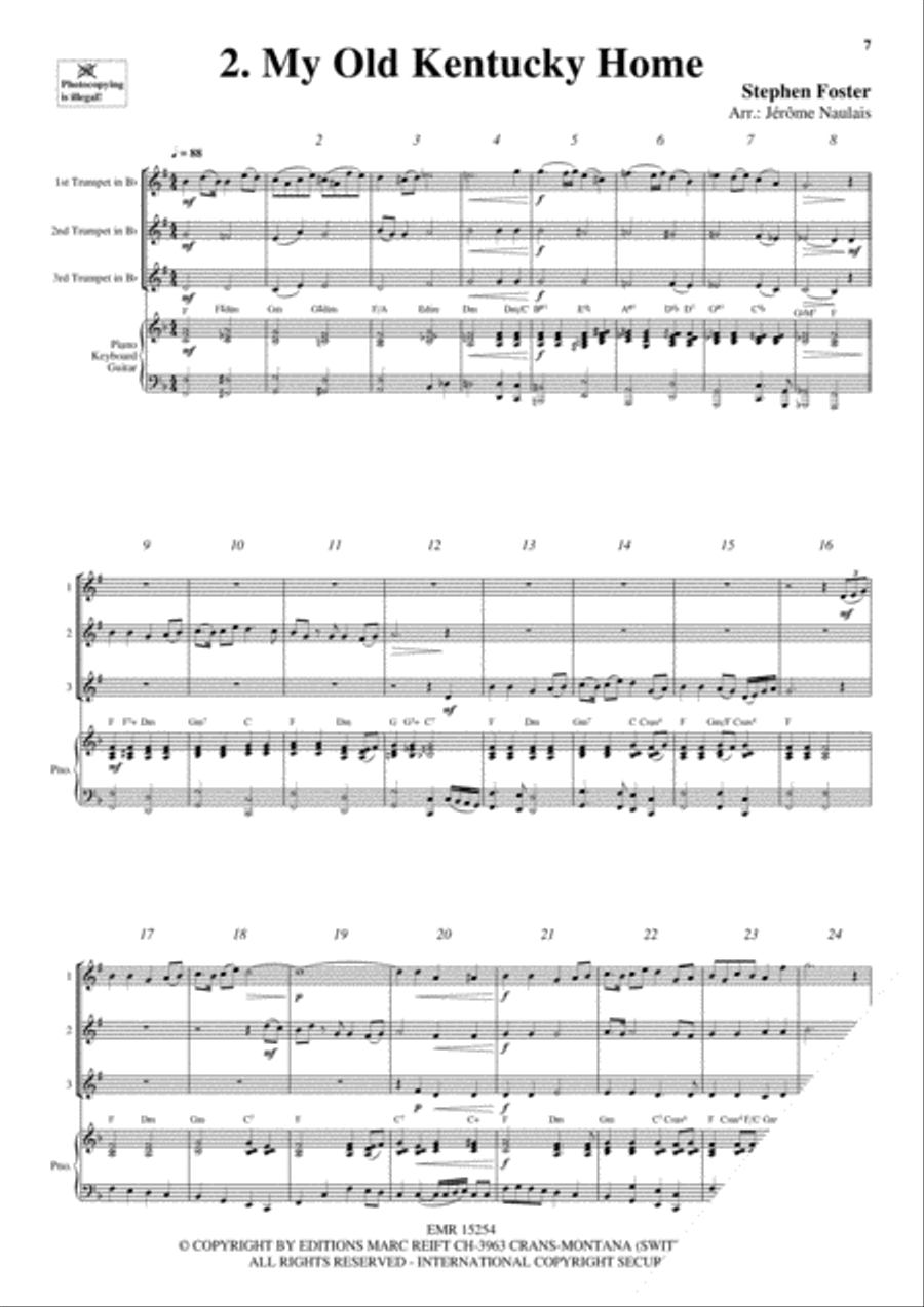 3 Trumpets & Piano Vol. 10 Trumpet Trio scores gallery preview page 4