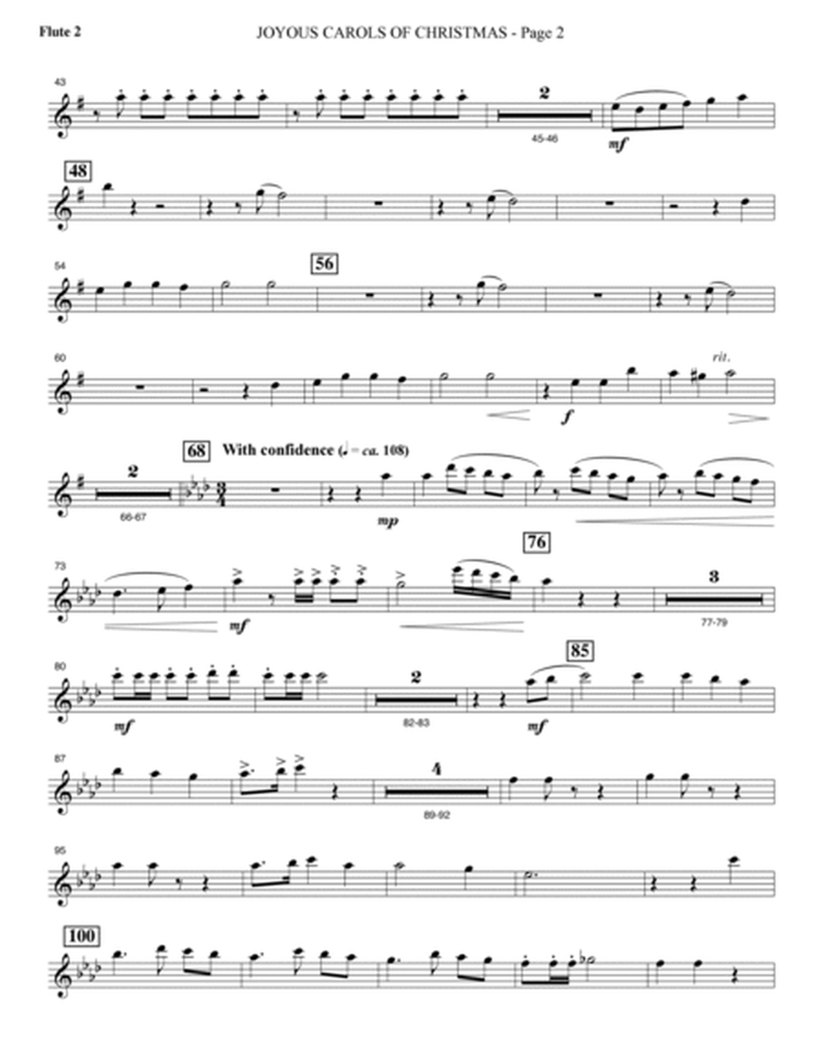 Joyous Carols of Christmas (Full Orchestra) - Flute 2