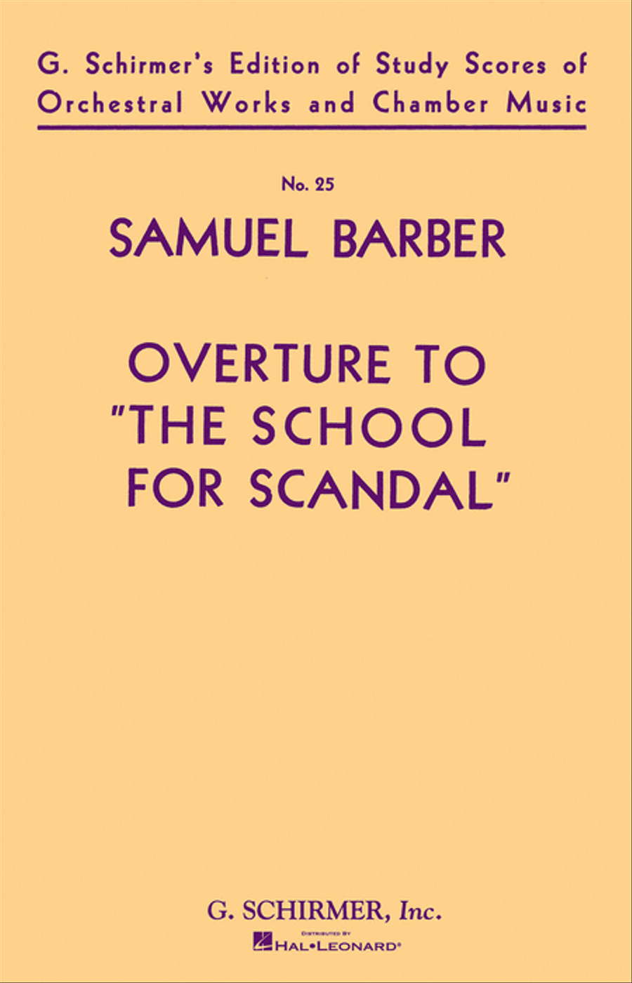Overture to The School for Scandal, Op. 5 Orchestra scores gallery preview page 1