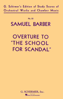 Book cover for Overture to The School for Scandal, Op. 5