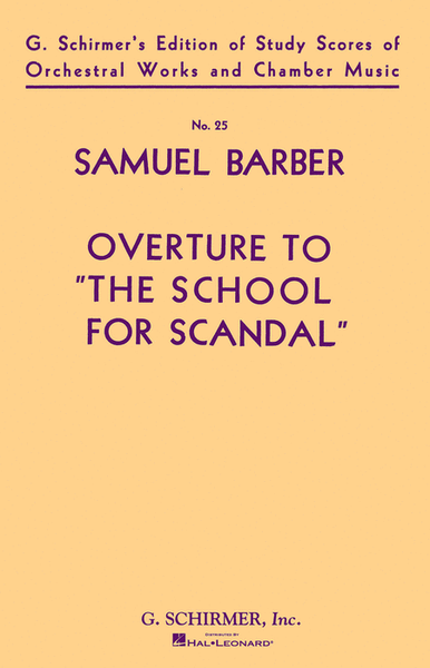 Overture to The School for Scandal, Op. 5